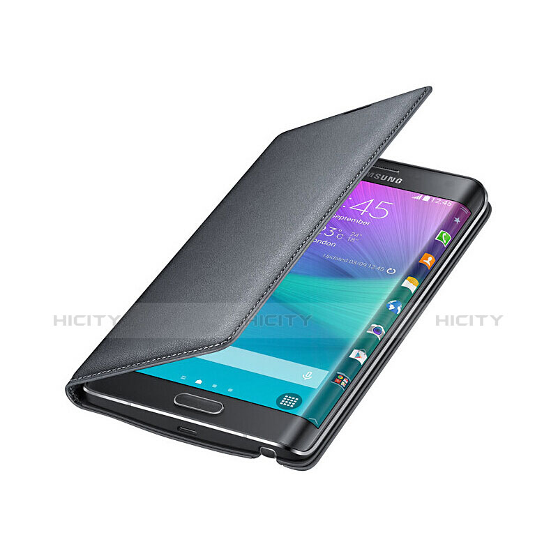 Samsung Galaxy Note Edge SM-N915F用手帳型 レザーケース スタンド L01 サムスン ブラック