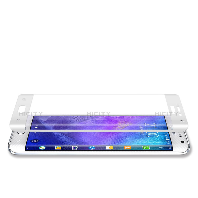 Samsung Galaxy Note Edge SM-N915F用強化ガラス フル液晶保護フィルム サムスン ホワイト