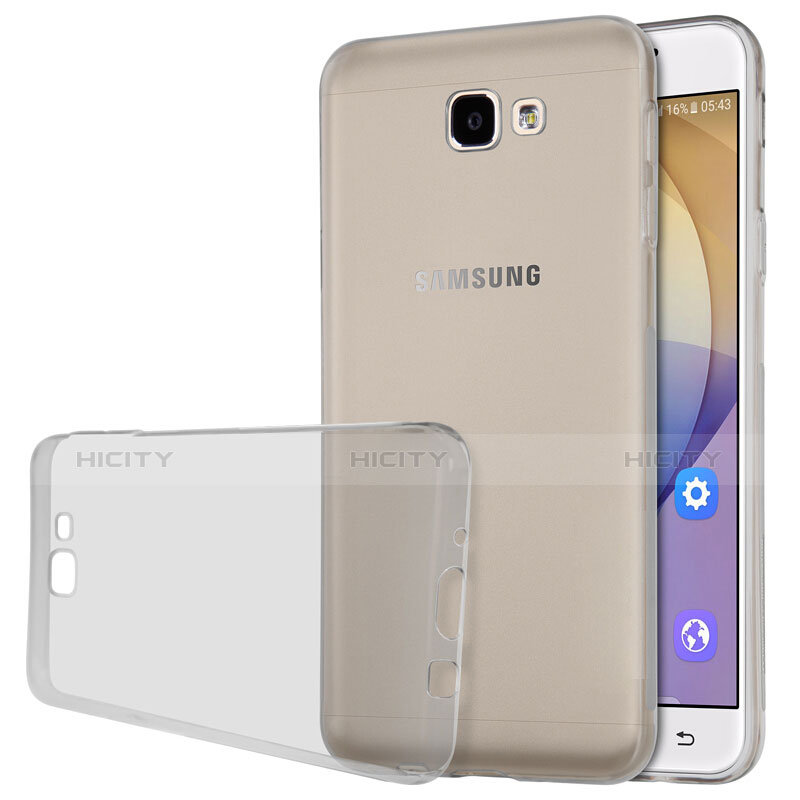 Samsung Galaxy On5 (2016) G570 G570F用極薄ソフトケース シリコンケース 耐衝撃 全面保護 クリア透明 サムスン グレー