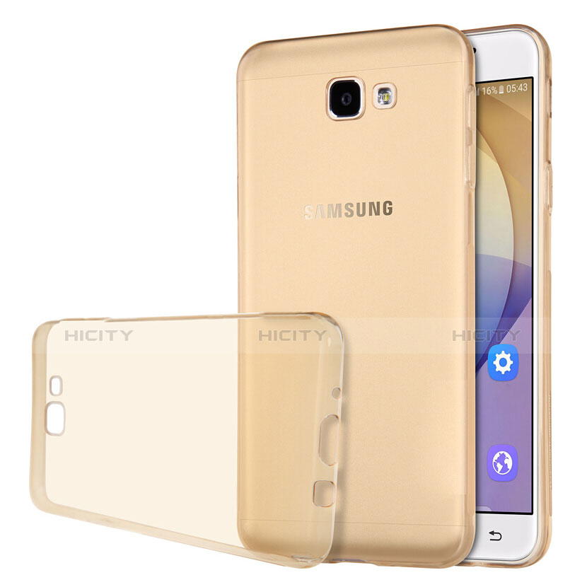 Samsung Galaxy On5 (2016) G570 G570F用極薄ソフトケース シリコンケース 耐衝撃 全面保護 クリア透明 サムスン ゴールド