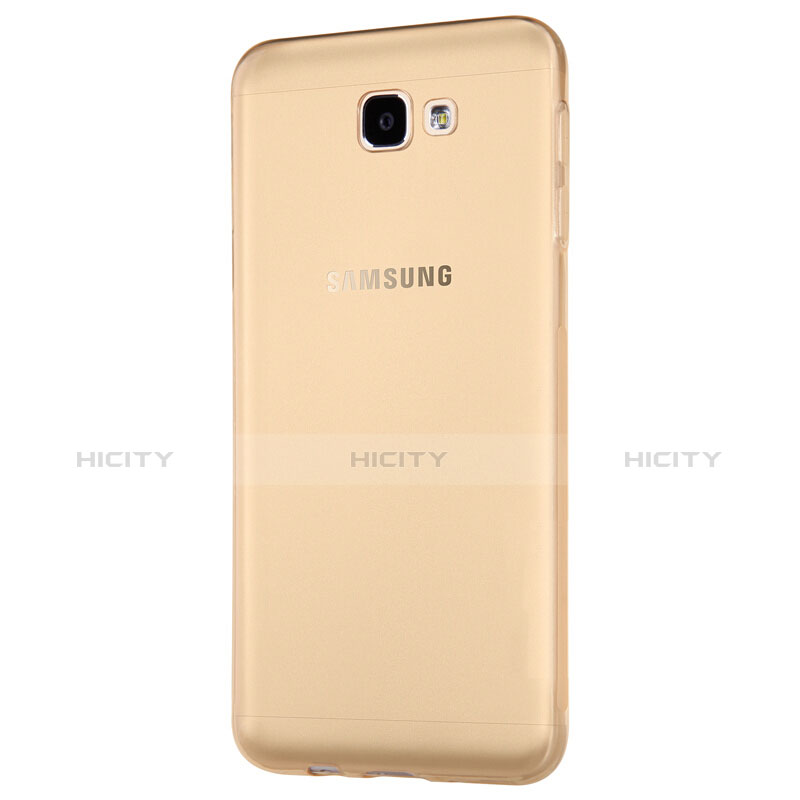 Samsung Galaxy On5 (2016) G570 G570F用極薄ソフトケース シリコンケース 耐衝撃 全面保護 クリア透明 サムスン ゴールド