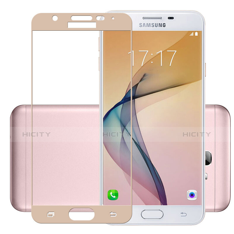 Samsung Galaxy On5 (2016) G570 G570F用強化ガラス フル液晶保護フィルム サムスン ゴールド