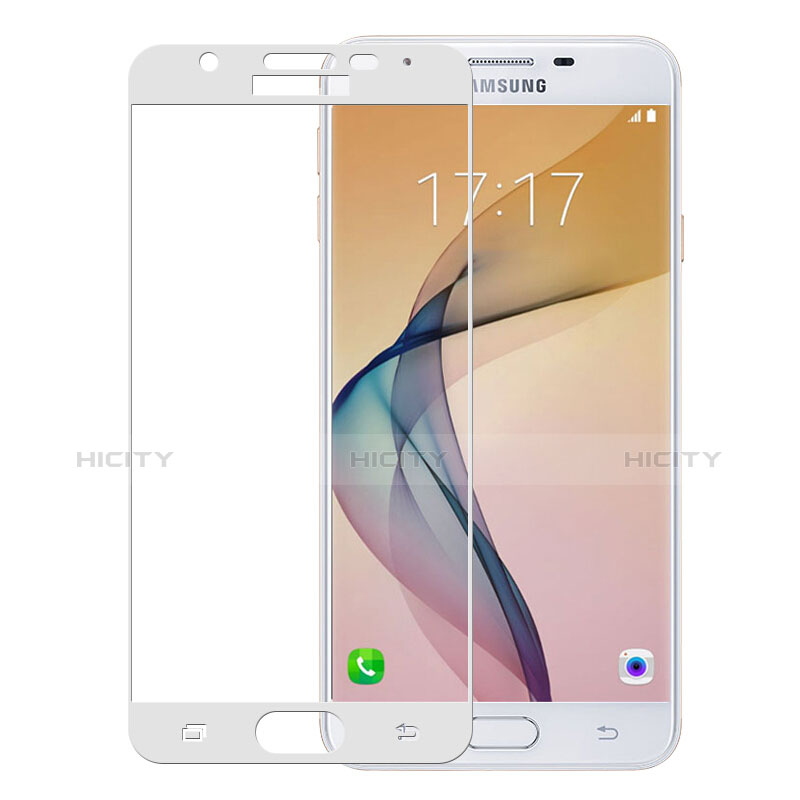 Samsung Galaxy On5 (2016) G570 G570F用強化ガラス フル液晶保護フィルム サムスン ホワイト