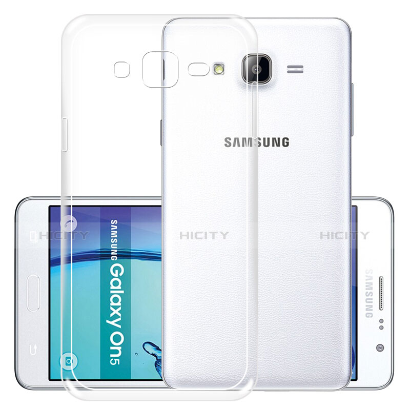 Samsung Galaxy On5 G550FY用極薄ソフトケース シリコンケース 耐衝撃 全面保護 クリア透明 R01 サムスン クリア