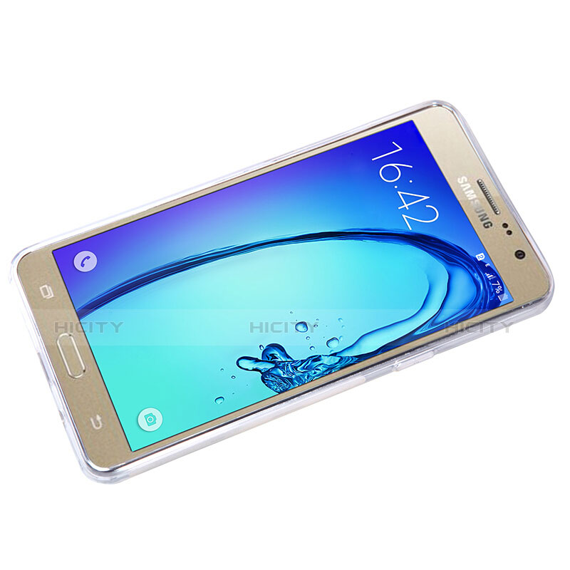 Samsung Galaxy On5 G550FY用極薄ソフトケース シリコンケース 耐衝撃 全面保護 クリア透明 T03 サムスン クリア