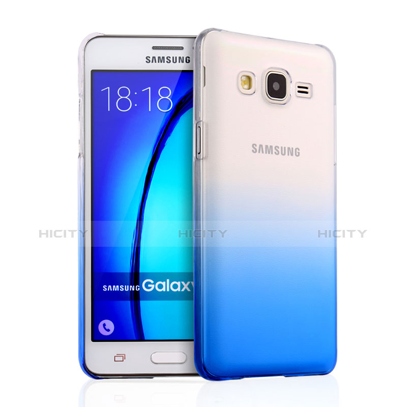 Samsung Galaxy On5 Pro用ハードケース グラデーション 勾配色 クリア透明 サムスン ネイビー