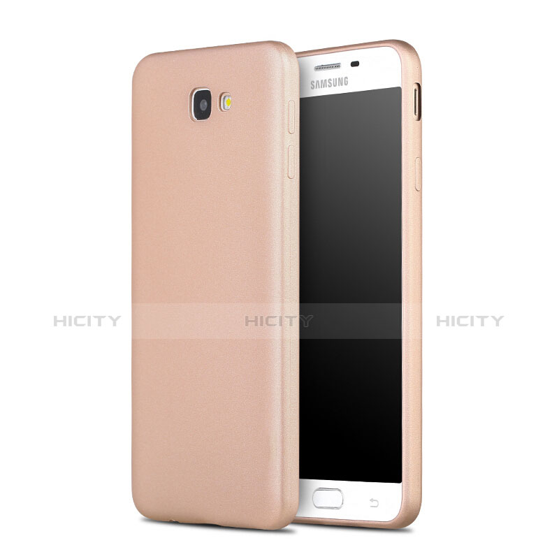 Samsung Galaxy On7 (2016) G6100用シリコンケース ソフトタッチラバー サムスン ゴールド