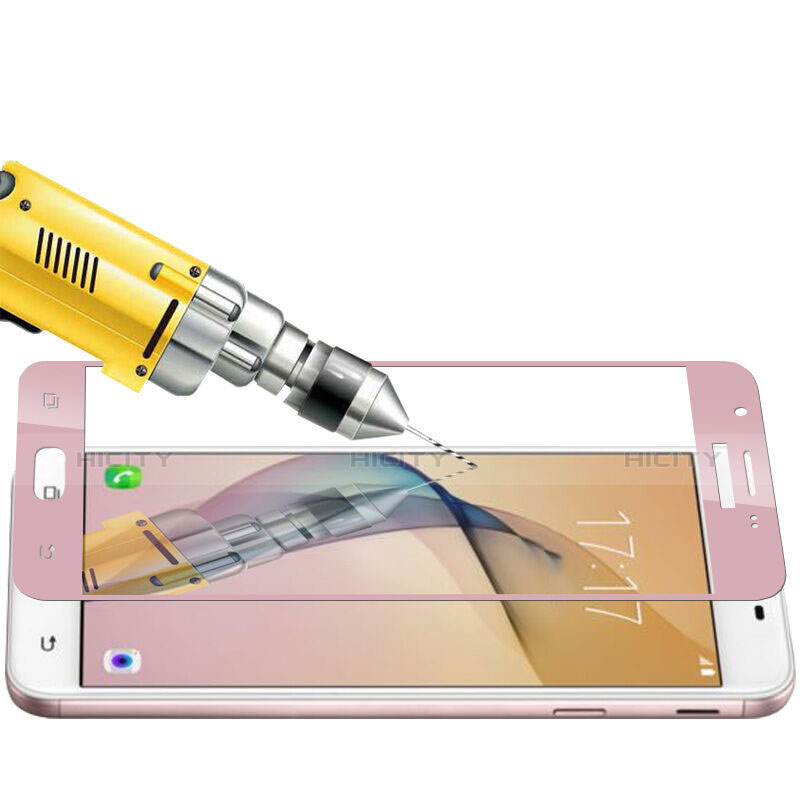 Samsung Galaxy On7 (2016) G6100用強化ガラス フル液晶保護フィルム サムスン ピンク