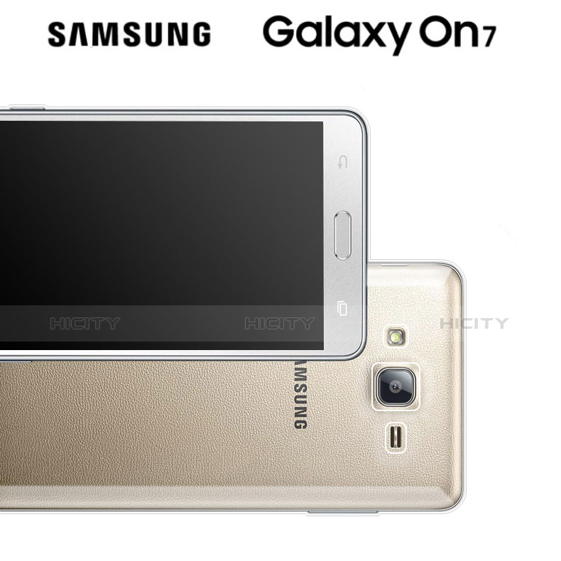 Samsung Galaxy On7 G600FY用極薄ソフトケース シリコンケース 耐衝撃 全面保護 クリア透明 サムスン クリア