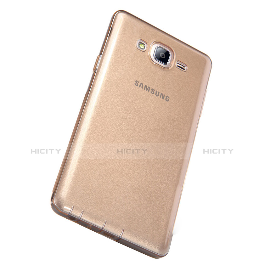 Samsung Galaxy On7 Pro用極薄ソフトケース シリコンケース 耐衝撃 全面保護 クリア透明 T03 サムスン ゴールド