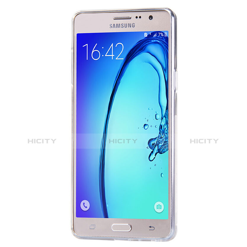 Samsung Galaxy On7 Pro用極薄ソフトケース シリコンケース 耐衝撃 全面保護 クリア透明 T03 サムスン クリア