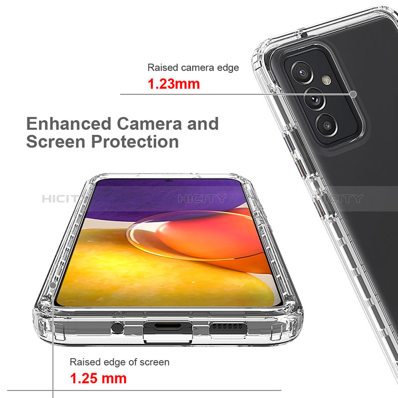 Samsung Galaxy Quantum2 5G用前面と背面 360度 フルカバー 極薄ソフトケース シリコンケース 耐衝撃 全面保護 バンパー 透明 サムスン クリア