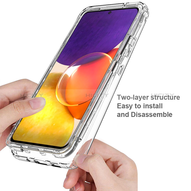 Samsung Galaxy Quantum2 5G用前面と背面 360度 フルカバー 極薄ソフトケース シリコンケース 耐衝撃 全面保護 バンパー 透明 サムスン クリア