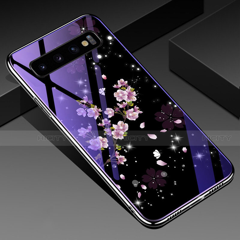Samsung Galaxy S10 5G用ハイブリットバンパーケース プラスチック パターン 鏡面 カバー K05 サムスン マルチカラー