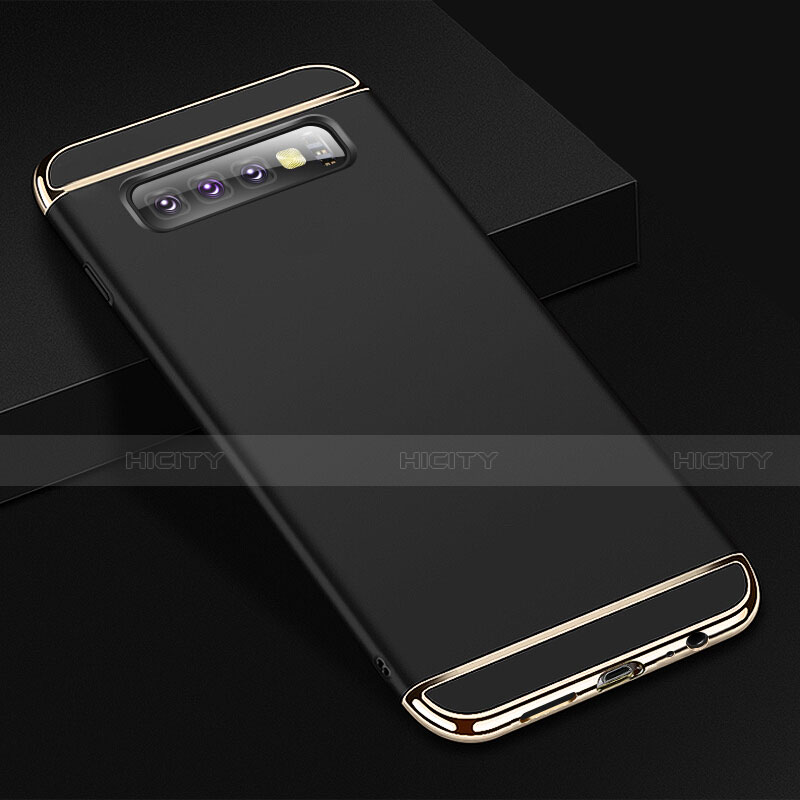 Samsung Galaxy S10 5G用ケース 高級感 手触り良い メタル兼プラスチック バンパー T01 サムスン ブラック
