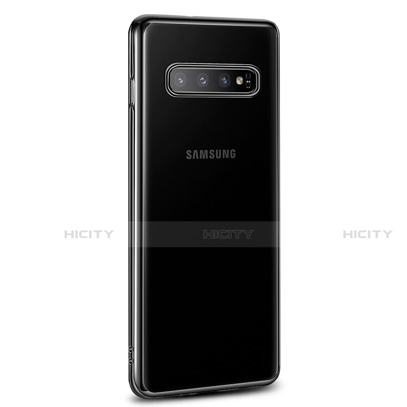 Samsung Galaxy S10 5G用極薄ソフトケース シリコンケース 耐衝撃 全面保護 クリア透明 U04 サムスン ブラック