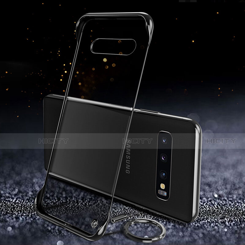 Samsung Galaxy S10 5G用ハードカバー クリスタル クリア透明 S03 サムスン ブラック
