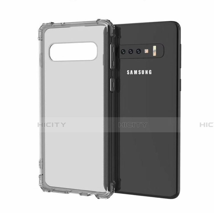 Samsung Galaxy S10 5G用極薄ソフトケース シリコンケース 耐衝撃 全面保護 クリア透明 A05 サムスン グレー