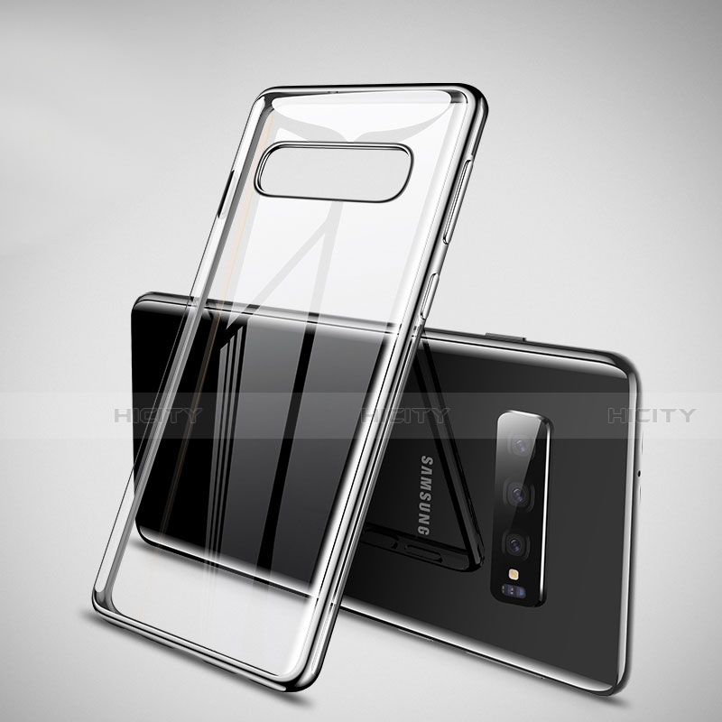 Samsung Galaxy S10 5G用極薄ソフトケース シリコンケース 耐衝撃 全面保護 クリア透明 H02 サムスン ブラック