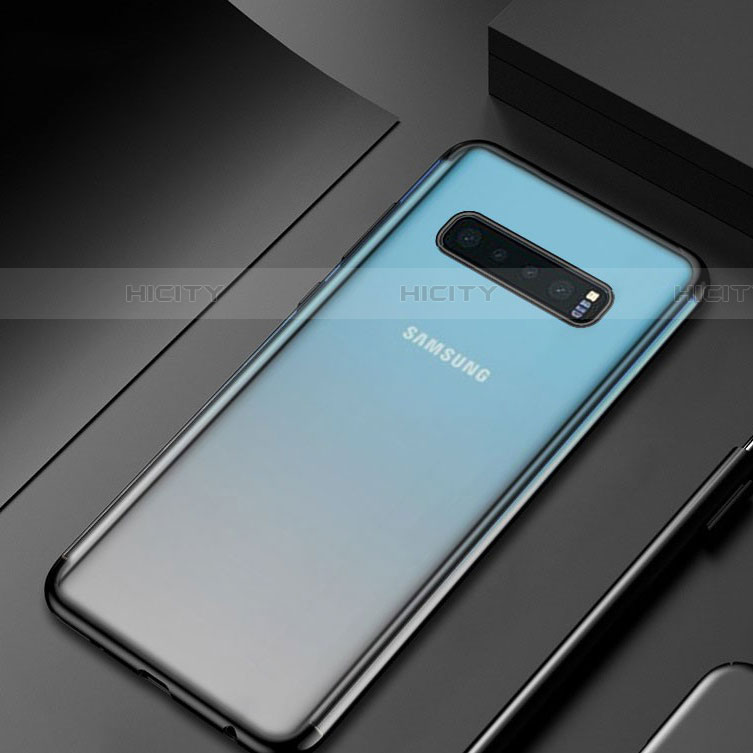 Samsung Galaxy S10 5G用極薄ソフトケース シリコンケース 耐衝撃 全面保護 クリア透明 H07 サムスン ブラック