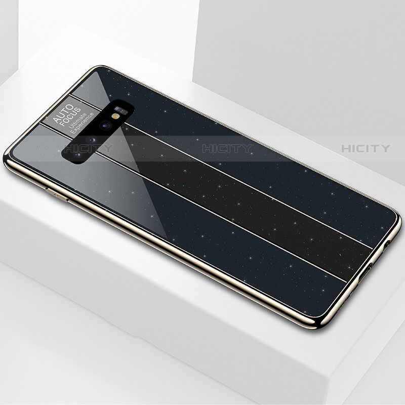 Samsung Galaxy S10 5G用ハイブリットバンパーケース プラスチック 鏡面 カバー A01 サムスン ブラック