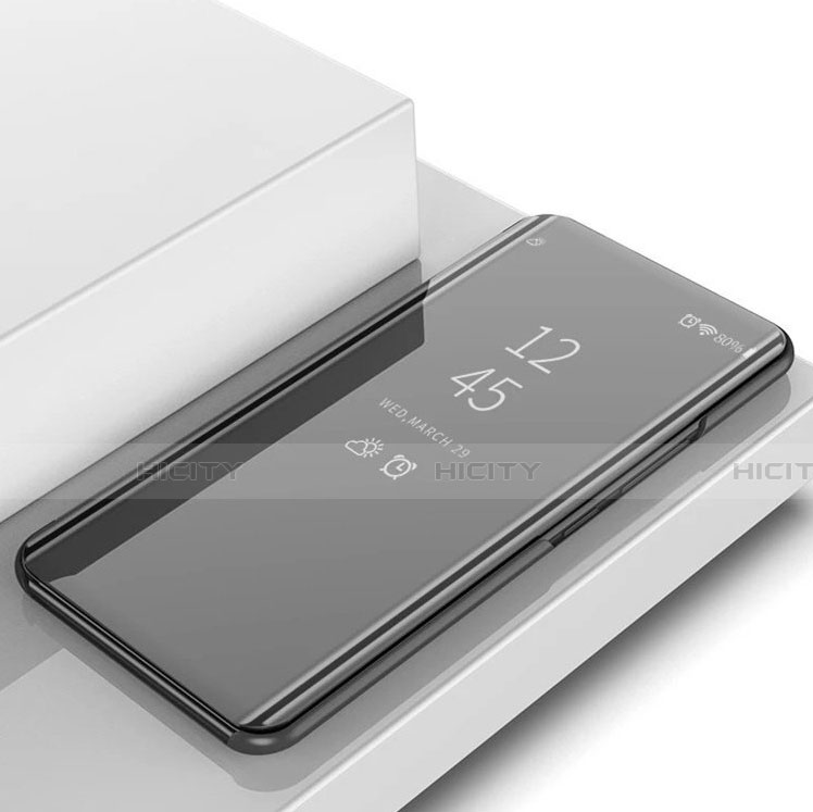 Samsung Galaxy S10 5G用手帳型 レザーケース スタンド カバー 鏡面 カバー L02 サムスン ブラック