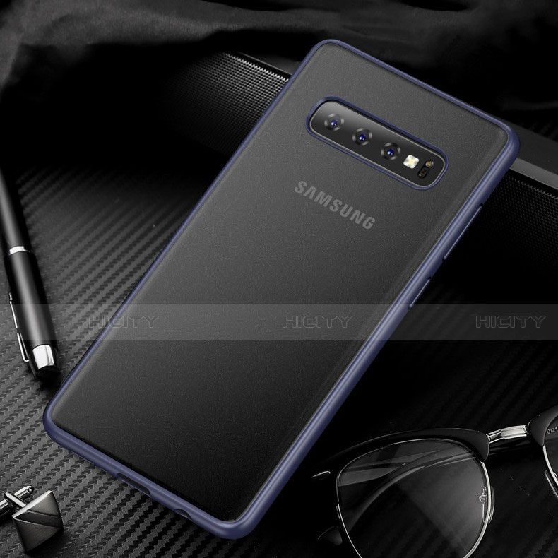 Samsung Galaxy S10 5G用極薄ケース クリア透明 プラスチック 質感もマットU01 サムスン ネイビー
