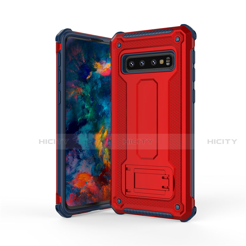 Samsung Galaxy S10 5G用ハイブリットバンパーケース スタンド プラスチック 兼シリコーン カバー T01 サムスン マルチカラー