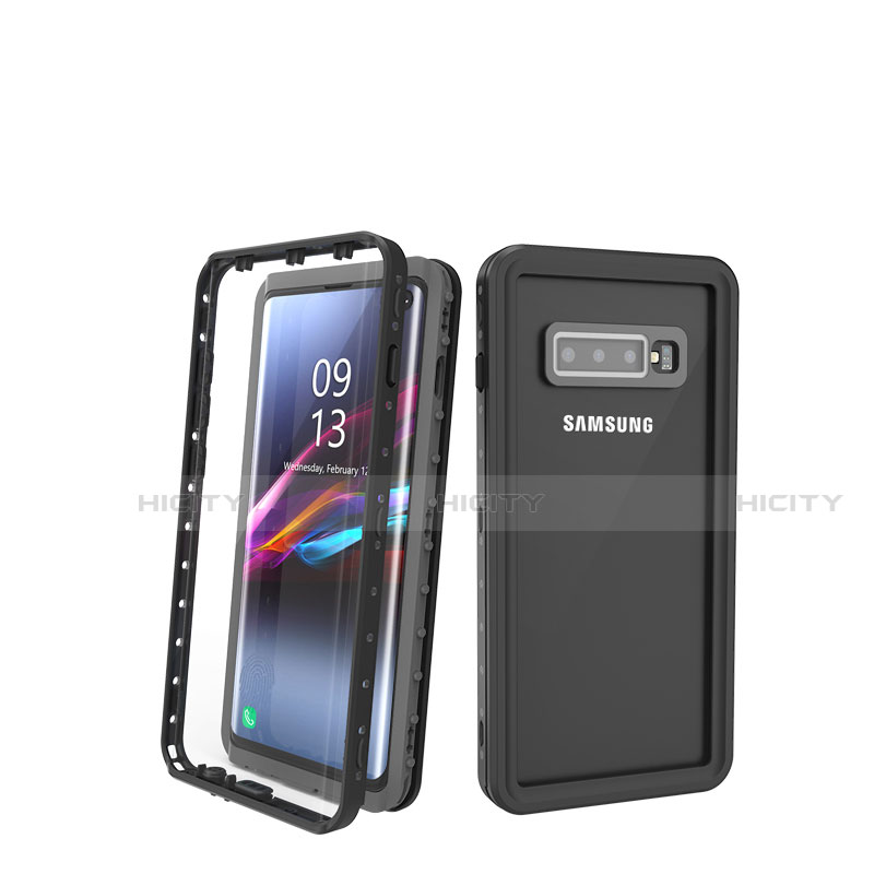 Samsung Galaxy S10 5G用完全防水ケース ハイブリットバンパーカバー 高級感 手触り良い 360度 サムスン ブラック