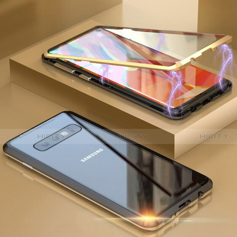 Samsung Galaxy S10 5G用ケース 高級感 手触り良い アルミメタル 製の金属製 360度 フルカバーバンパー 鏡面 カバー T05 サムスン 
