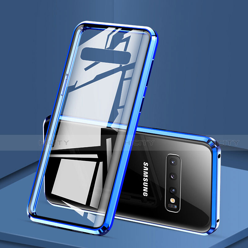 Samsung Galaxy S10 5G用ケース 高級感 手触り良い アルミメタル 製の金属製 360度 フルカバーバンパー 鏡面 カバー T03 サムスン 