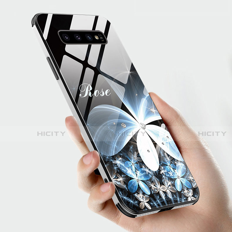 Samsung Galaxy S10 5G用ハイブリットバンパーケース プラスチック パターン 鏡面 カバー K04 サムスン 