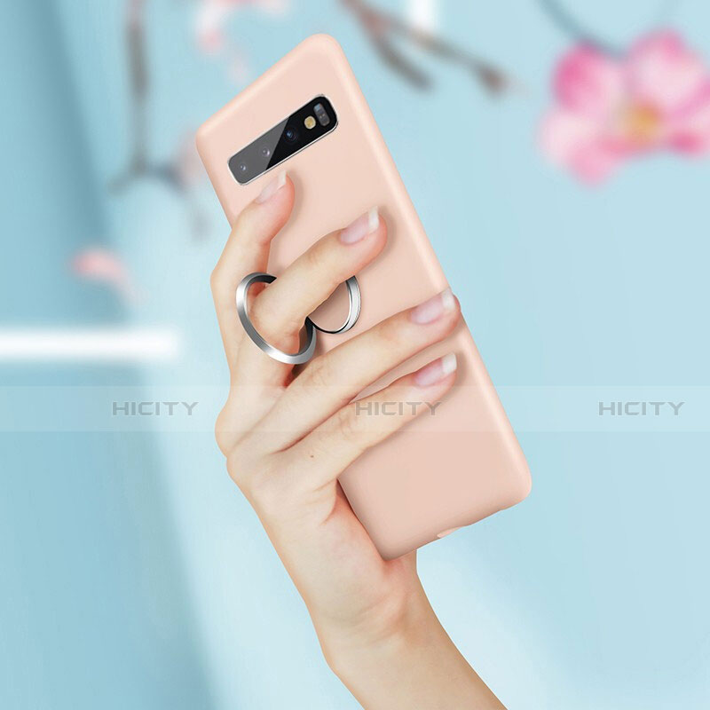 Samsung Galaxy S10 5G用極薄ソフトケース シリコンケース 耐衝撃 全面保護 アンド指輪 マグネット式 バンパー T03 サムスン 