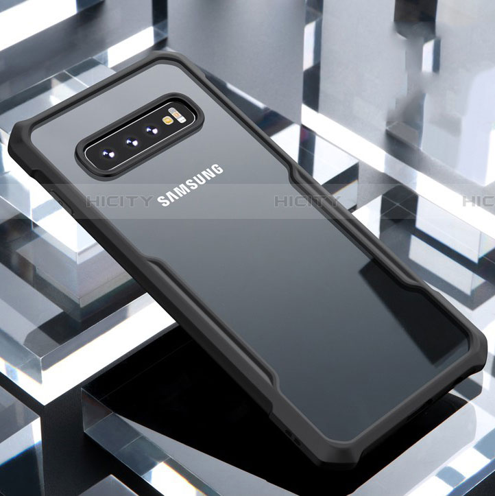Samsung Galaxy S10 5G用ハイブリットバンパーケース クリア透明 プラスチック 鏡面 カバー サムスン 