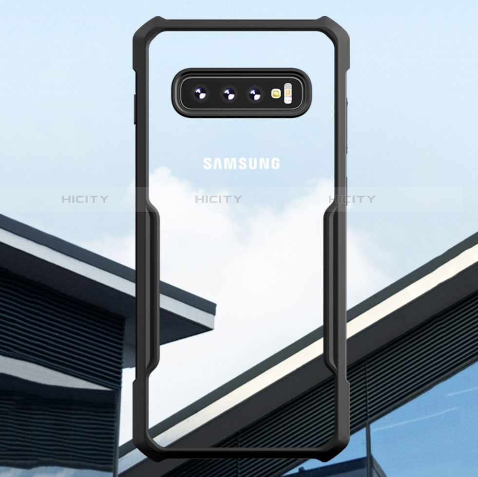 Samsung Galaxy S10 5G用ハイブリットバンパーケース クリア透明 プラスチック 鏡面 カバー サムスン 