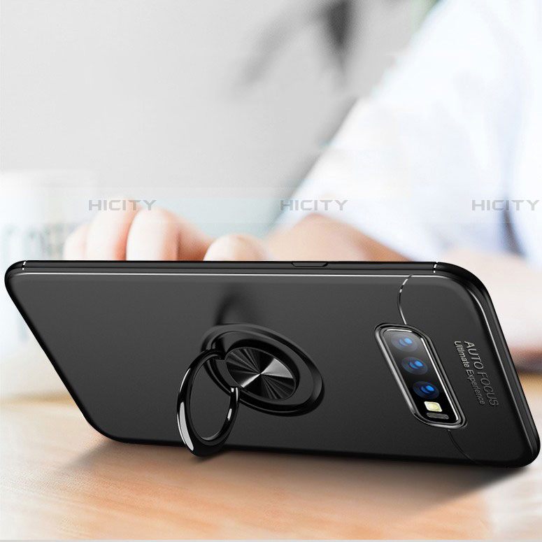 Samsung Galaxy S10 5G用極薄ソフトケース シリコンケース 耐衝撃 全面保護 アンド指輪 マグネット式 バンパー サムスン 