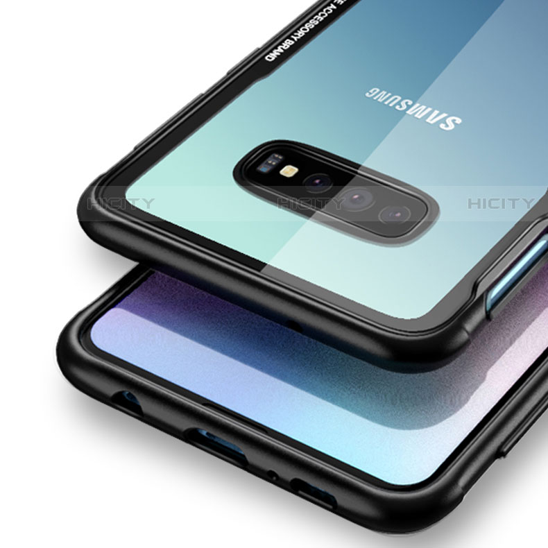 Samsung Galaxy S10 5G用ハイブリットバンパーケース クリア透明 プラスチック 鏡面 カバー T01 サムスン 