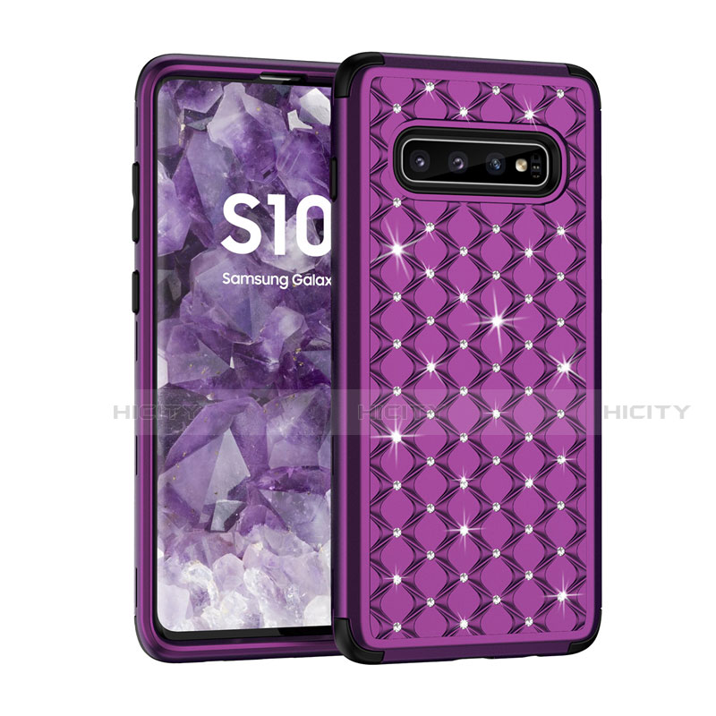 Samsung Galaxy S10 5G用ハイブリットバンパーケース ブリンブリン カバー 前面と背面 360度 フル U01 サムスン 