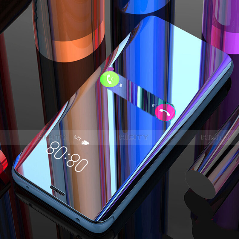 Samsung Galaxy S10 5G SM-G977B用手帳型 レザーケース スタンド カバー 鏡面 カバー L02 サムスン 