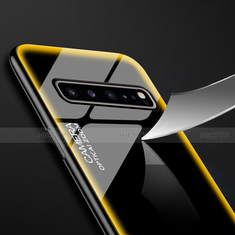 Samsung Galaxy S10 5G SM-G977B用ハイブリットバンパーケース プラスチック 鏡面 カバー サムスン 