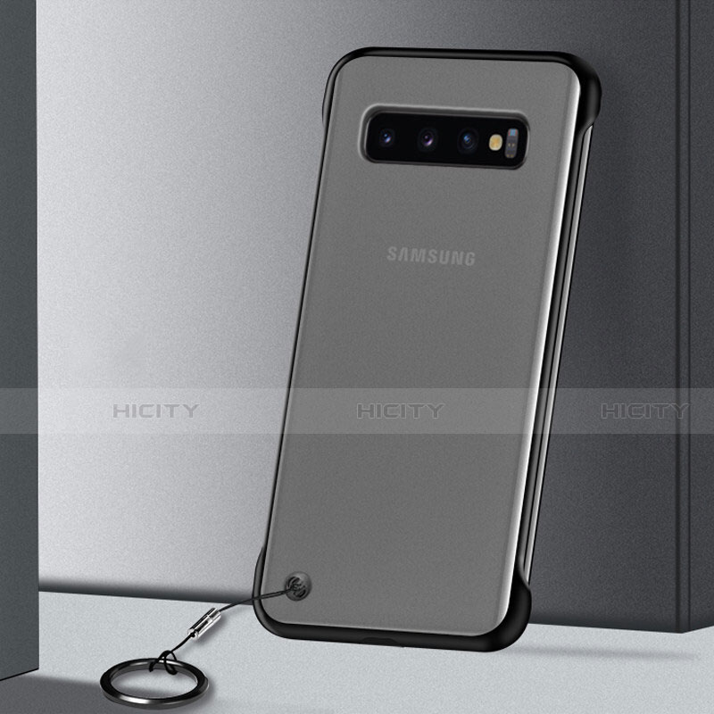 Samsung Galaxy S10用ハードカバー クリスタル クリア透明 S01 サムスン ブラック