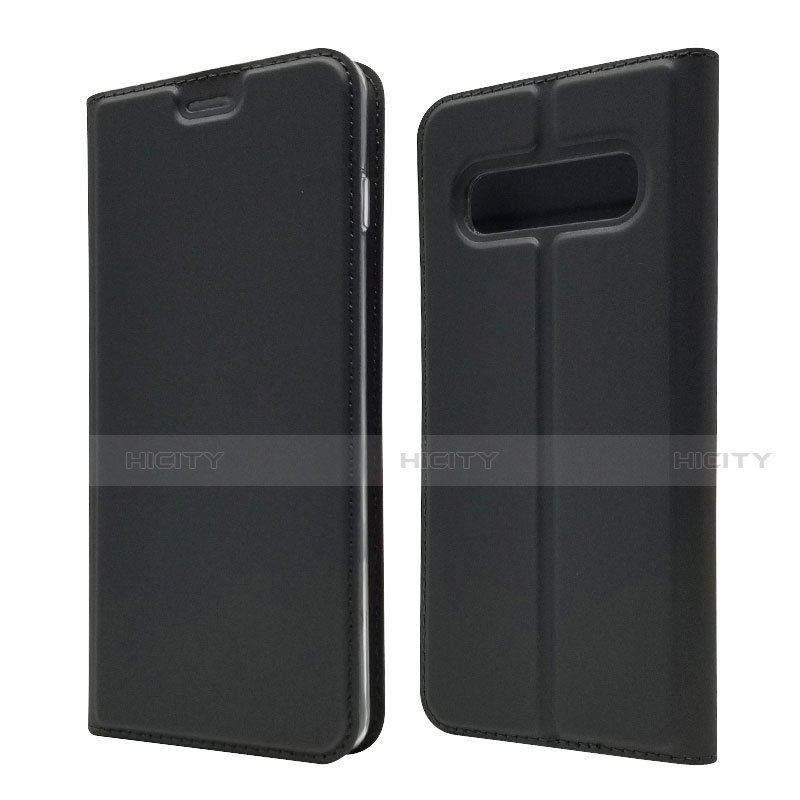 Samsung Galaxy S10用手帳型 レザーケース スタンド カバー T08 サムスン ブラック