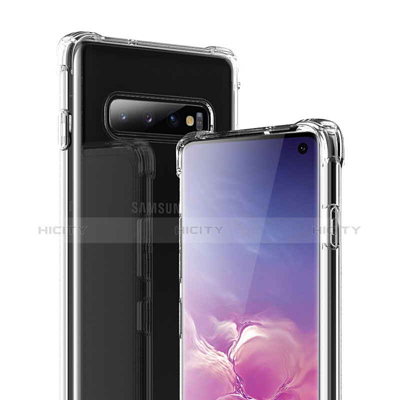 Samsung Galaxy S10用極薄ソフトケース シリコンケース 耐衝撃 全面保護 クリア透明 T06 サムスン クリア