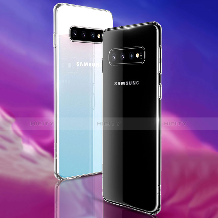 Samsung Galaxy S10用極薄ソフトケース シリコンケース 耐衝撃 全面保護 クリア透明 T08 サムスン クリア