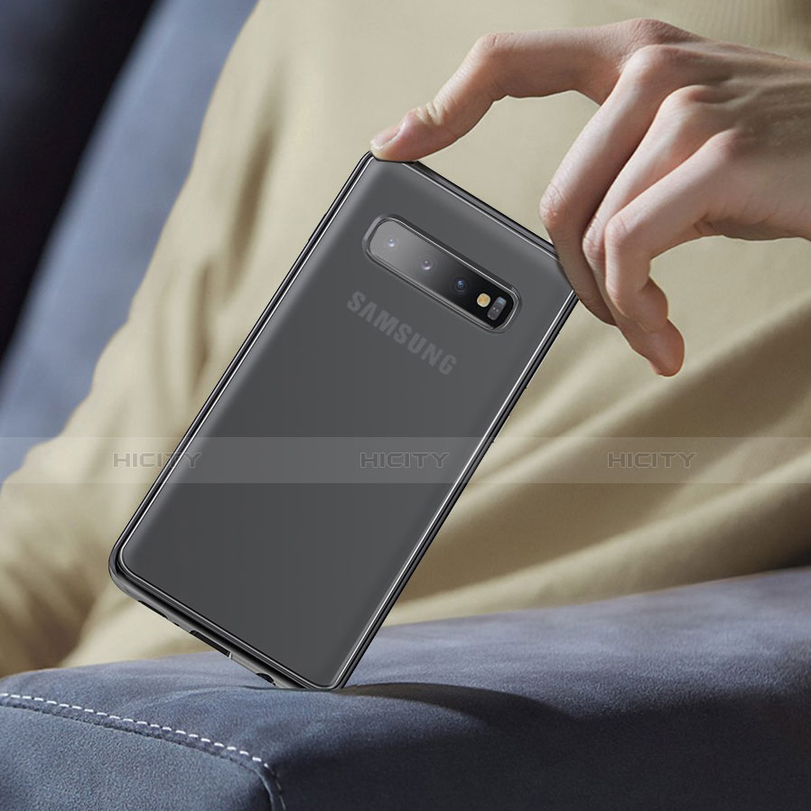 Samsung Galaxy S10用ハイブリットバンパーケース クリア透明 プラスチック サムスン ブラック