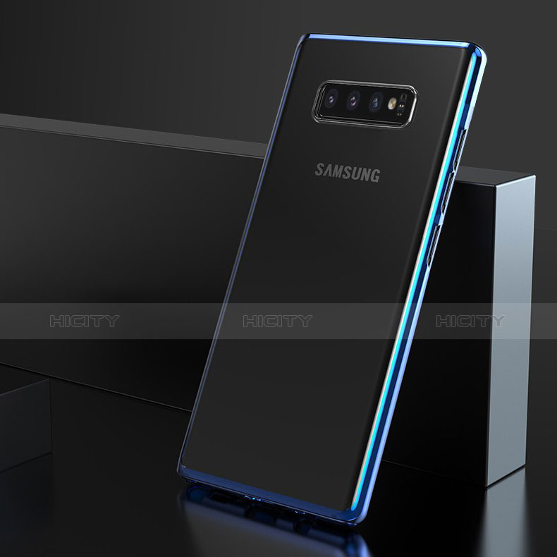 Samsung Galaxy S10用極薄ソフトケース シリコンケース 耐衝撃 全面保護 クリア透明 H06 サムスン ネイビー