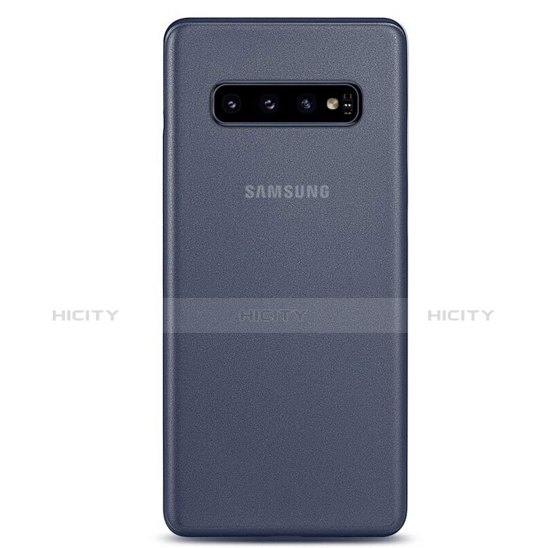 Samsung Galaxy S10用極薄ケース クリア透明 プラスチック 質感もマット カバー P01 サムスン ネイビー