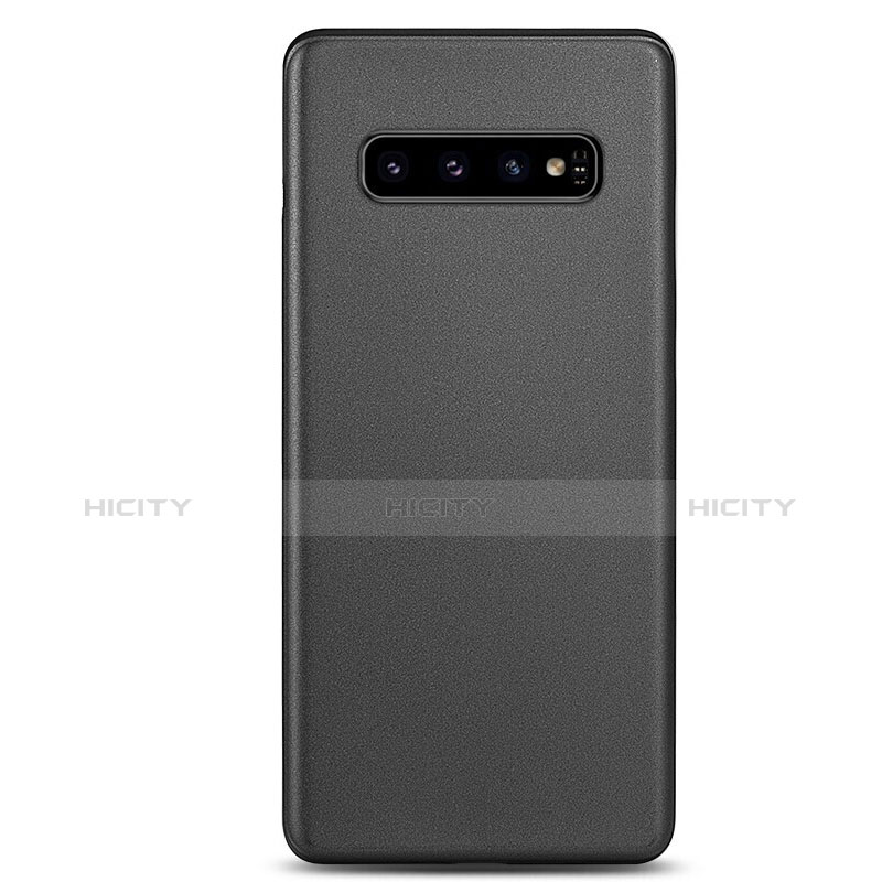 Samsung Galaxy S10用極薄ケース クリア透明 プラスチック 質感もマット カバー P01 サムスン ブラック