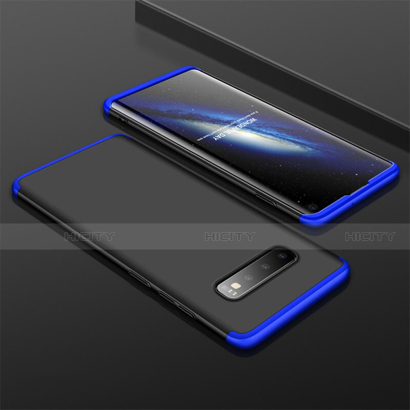 Samsung Galaxy S10用ハードケース プラスチック 質感もマット 前面と背面 360度 フルカバー M01 サムスン ネイビー・ブラック