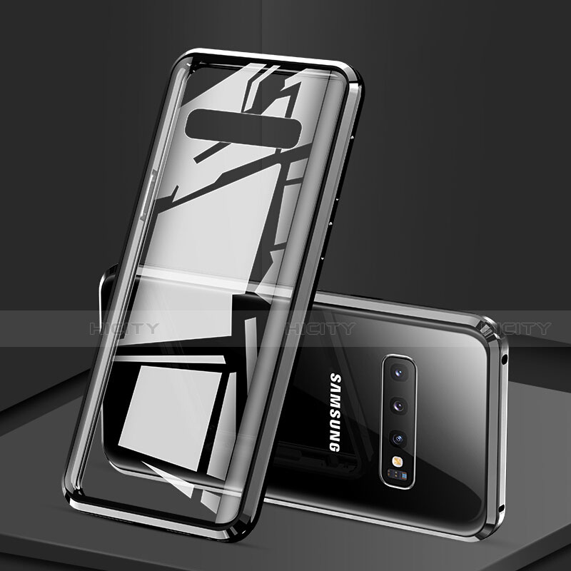 Samsung Galaxy S10用ケース 高級感 手触り良い アルミメタル 製の金属製 360度 フルカバーバンパー 鏡面 カバー T03 サムスン 